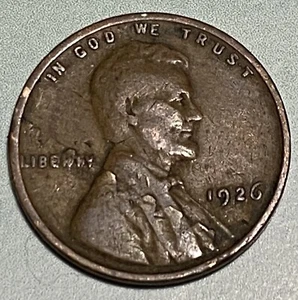1926 Lincoln Wheat Cent/ Ragged Lamination- End Of Copper Planchet Roll ! -Error - Picture 1 of 7