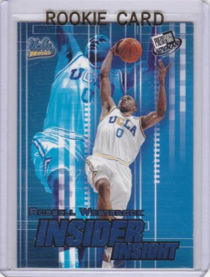 Tarjeta de novato Russell Westbrook 2008 RC Baloncesto Universitario UCLA Bruins ¡AZUL LE! Foto 1 de 2