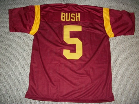 REGGIE BUSH Unsigned Custom College Red Sewn New Football Jersey Sizes S-3XL Cover