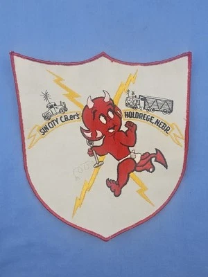Large Vtg CB Radio Sew On Patch Patch CBer 70s 80s Sin City CB.er's Holdrege Ne - Image 1 of 2