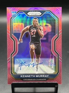 2020 Panini Prizm Kenneth Murray #327 Rookie Auto Rosa Prizm RC - Foto 1 di 2