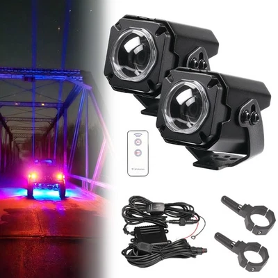 2PCS Whipless Laser Whip Lights LED RGB For Can-Am X3 Polaris RZR Talon UTV ATV - Image 1 of 4