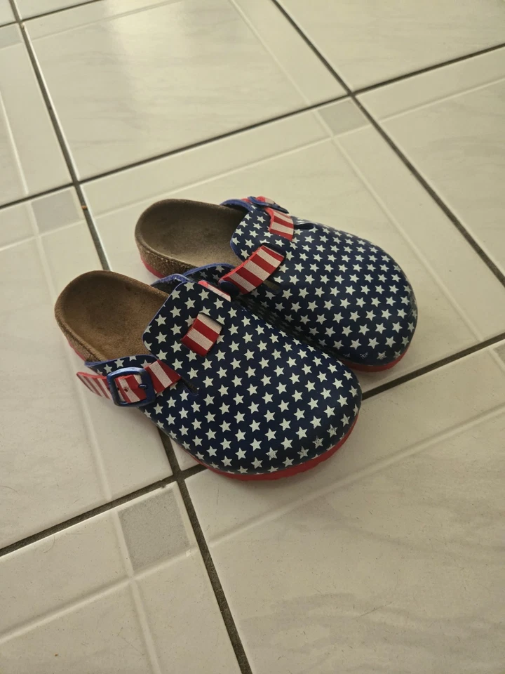 Birkenstock Birkis 美国国旗爱国波士顿木屐 13 — 第 1/4 张图片