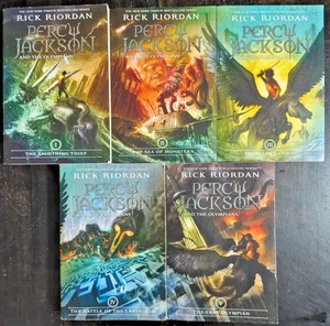 PERCY JACKSON & the Olympians Books Complete Series Set R. Riordan PB Lot of 5 - Bild 1 von 3