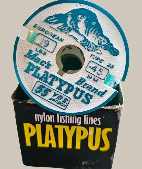 VTG Australian Mac's Brand PLATYPUS 19LBS •45MM, 50M Nylon Fishing Line Spools - image 1 of 4
