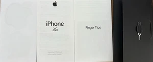 Stickers et broche manuel d'instructions Orignal Apple iPhone 3G 2008 VINTAGE RARE - Photo 1 sur 1