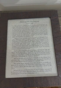 EMANCIPATION PROCLAMATION “january 1, 1863” - Picture 1 of 2