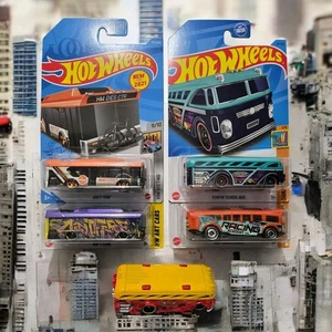 HOT WHEELS LOT OF 5 METRO BUSES - Picture 1 of 5