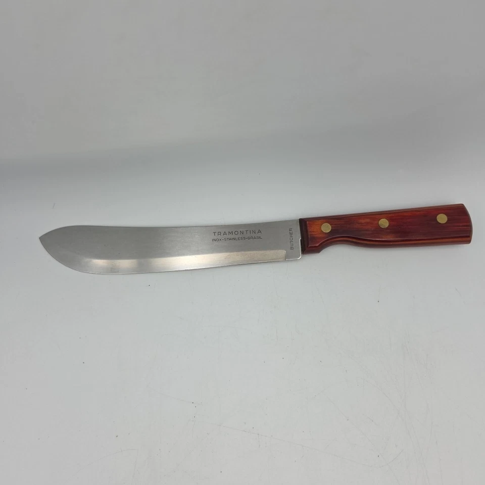Cuchillo Carnicero Tramontina Brasil 12.5" Acero Inoxidable y Mango Madera Foto 1 de 4