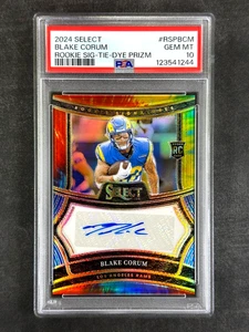 2024 Panini Select #BCM Blake Corum Rookie Signature Tie-Dye /25 RC Auto PSA 10 - Bild 1 von 2