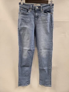 Levi Strauss Boyfriend Jeans Damen 8 blau helle Waschung Denim Stretch 29x27 Reißverschluss - Bild 1 von 15