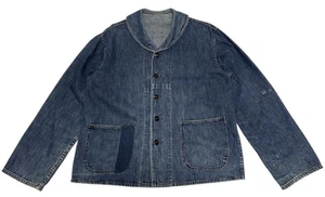 USN 40s Vintage Schalkragen Jeansjacke 2 Taschen Militär Herren Arbeitskleidung außen - Bild 1 von 6