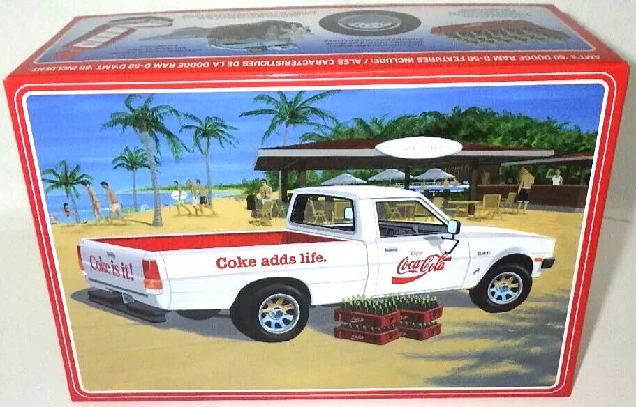 AMT 1/25 1980 Dodge Ram D-50 Coca‐Cola Pickup Model Kit AMT1306M non assembla... - Immagine 1 di 4