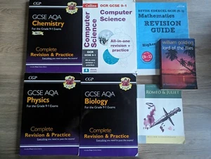 AQA GCSE Revision Book Bundle 7 books Lord of the Flies, Romeo And Juliet - Picture 1 of 12