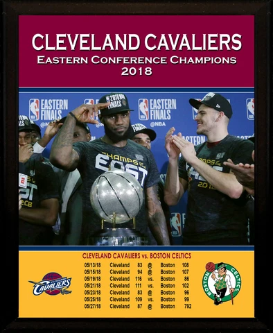 CLEVELAND CAVALIERS 2018 Eastern Conference Champs LeBron James 8x10 Plaque Team Cover