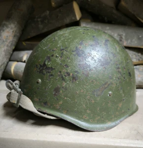 Casco de acero SSH40 soviético ruso Segunda Guerra Mundial talla 2 1943 envío gratuito - Imagen 1 de 24