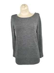 Maglione The Limited grigio misto lana pullover spalle con bottoni donna taglia S - Foto 1 di 9