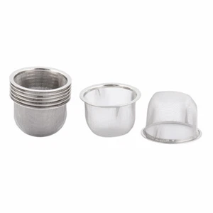 Stainless Steel Round Mesh Tea Leaf Spice Teapot Filter Strainer 70mm Dia 8pcs - Picture 1 of 2