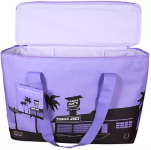 Trader Joe's Insulated Reusable Shopping Bag 8 Gallons LavenderTote Bag - Picture 1 of 5