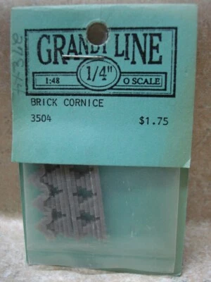 Grandt Line 1:48 Scale Brick Cornice (4 pieces per pkg.)  #3504 - Image 1 of 2