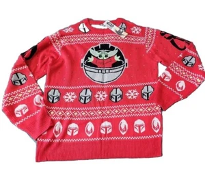 Star Wars Mandalorian Christmas Baby Yoda Holiday Ugly Sweater Grogu XL Neu ohne Etikett - Bild 1 von 5