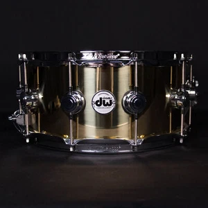 DW 14" x 6.5" Brass Snare, Polished - Picture 1 of 4