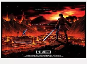 Poster Star Wars La Vendetta dei Sith Stampa Giclée 24x16 Mondo Wondercon 2025 - Foto 1 di 1