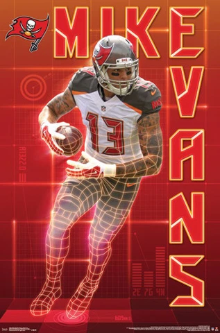 Mike Evans PERFECT RECEIVER Tampa Bay Bucs NFL Football 22x34 WALL POSTER Cover