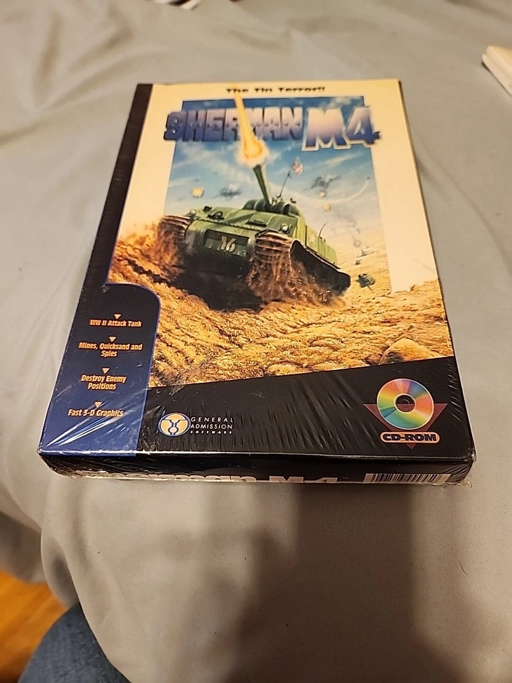 Sherman M4 The Tin Terror Brand New Vintage Big Box PC Game CD Rom - Image 1 of 4