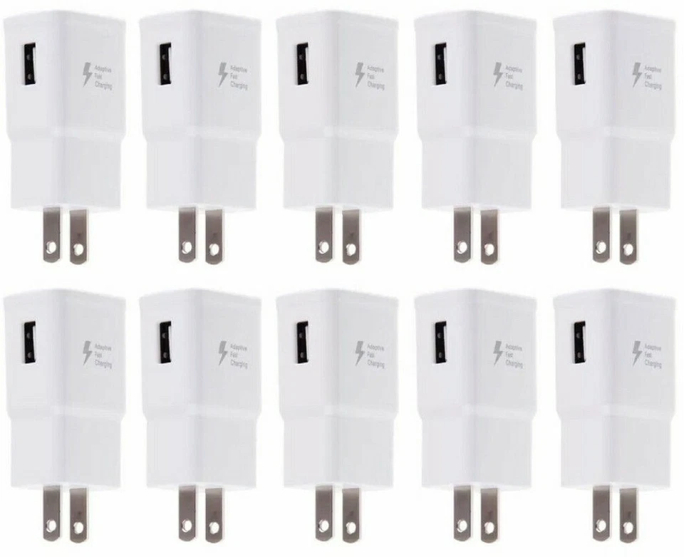 10x  Adaptive Fast Charging Wall Charger For  Samsung Galaxy S7 S8+ S9+ S10 S10+ - Image 1 of 1
