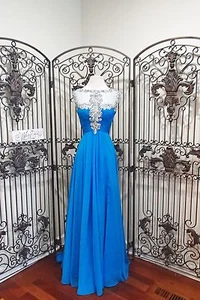 G1889 PARTY TIME 6467 OCEAN SZ 2 $458 PROM PAGEANT FORMAL GOWN DRESS - Picture 1 of 10