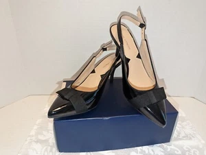 Adrienne Vittadini Women's Shandy Slingback 3" Black Heel Size 10M - Picture 1 of 9