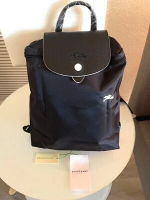 Mochila de viaje Longchamp Le Pliage Club de nailon negra nueva con etiquetas Foto 1 de 4