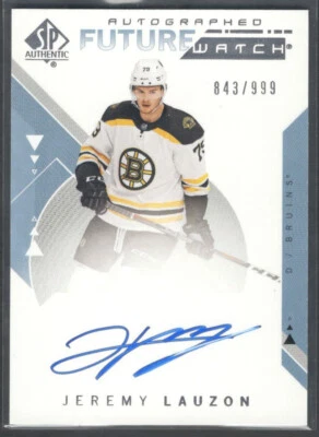 2018-19 SP Authentic Future Watch Autograph #212 JEREMY LAUZON RC /999 Predators - Image 1 of 2