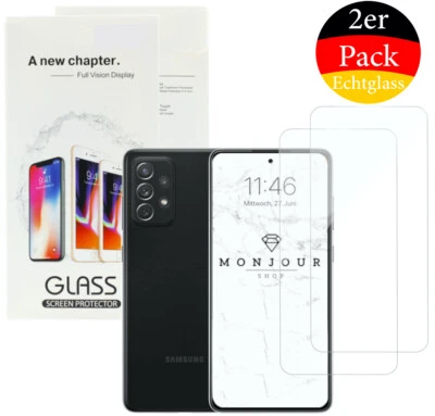 2x Panzerfolie Display Panzer Schutz Glas 9H Echtglas Hartglas iPhone Samsung - Bild 1 von 4