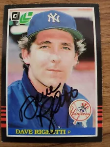 1985 Donruss Leaf - Dave Righetti New York Yankees #219 AUTOGRAPHED - Picture 1 of 4