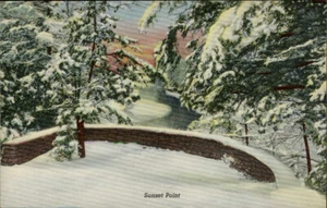 Marshall,IN Sunset Point Parke County Indiana Postcard - Picture 1 of 2