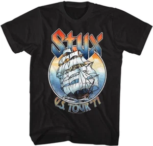 Camiseta Styx Band On Tour Negra Algodón Talla Completa Unisex S-5XL JK541 - Imagen 1 de 3