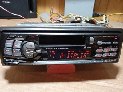 Alpine TDM-7580RM Autoradio a cassette testata con CHM-S630 - Immagine 1 di 4