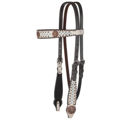 Circle Y Dakota Pinwheel Browband Headstall - Image 1 of 4