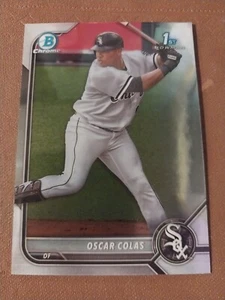 2022 OSCAR COLAS BOWMAN CHROME BASEBALL ROOKIE CARD RC #BCP-152 WHITE SOX CWS - Picture 1 of 2