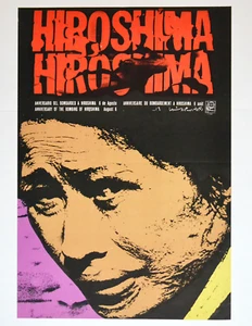 1968 Original Cuba Political Poster.Cold War Graphic art.Hiroshima atomic bomb - Picture 1 of 3