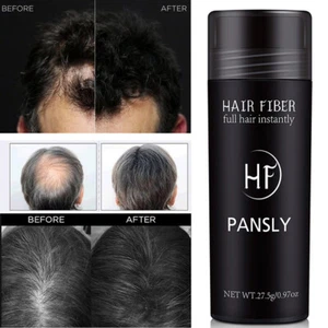 Black Fiber Powder Hair Building Fibers Thicker Concealer Hair Loss Full Hair - Picture 1 of 8