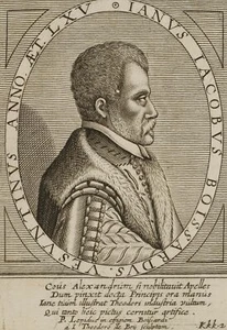 T. BRY (1528-1598), Frz. Poeta Jean-Jacques Boissard, grabado en cobre barroco - Imagen 1 de 4