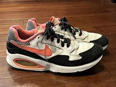 Nike 653819 101 Niñas Air Max ST Blanco Hiper Rosa Negro Zapatos para Correr 7 Y 8.5 W Foto 1 de 4