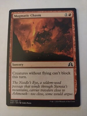 MTG Magic The Gathering Card Magmatic Chasm Sorcery Red Shadows Over Innistrad - Image 1 of 2