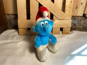 Vintage Stuffed Plush Sitting Smurf - Picture 1 of 7