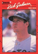 1990 Donruss Baseball Card Rich Gedman Boston Red Sox #346