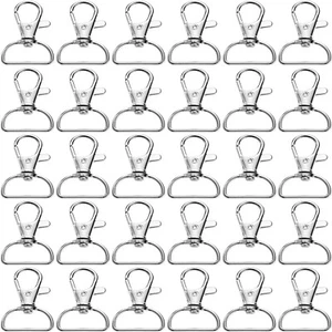 Swivel Clasp Swivel Snap Hooks Trigger Clips 1 Inch D Rings Metal Lobster Cla... - Picture 1 of 7