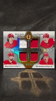 2022-23 UD Ultimate Collection SEIDER RAYMOND LARKIN Quad Materials /15 Detroit - Image 1 of 2